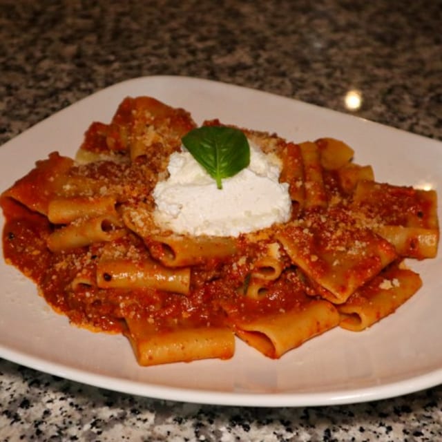 Paccheri Bolognese.